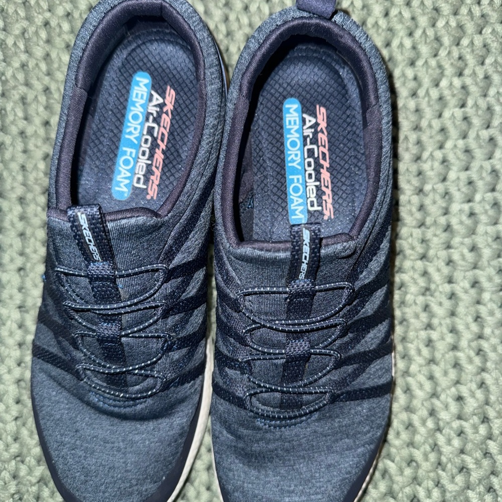 Skechers Navy Slip-On Shoes
